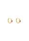 The Peach Pink Sapphire Huggie Earrings