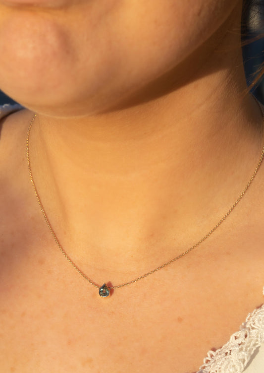 The Lux Parti Sapphire Pendant Necklace