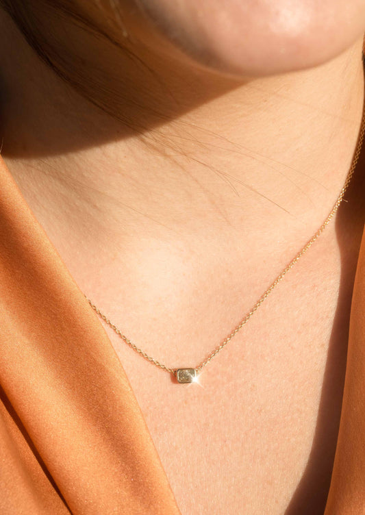 The Maeve 0.33ct Grey Diamond Necklace - Molten Store