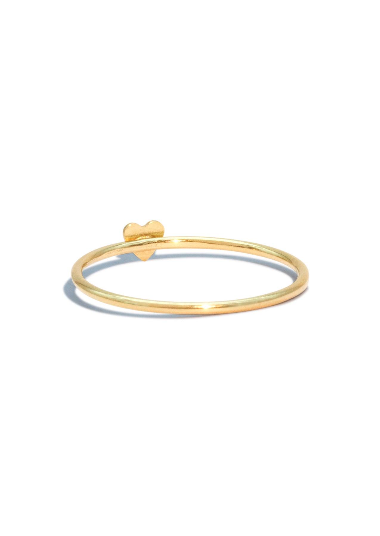 The Gold Teeny Heart Ring