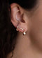 The Peach White Sapphire 9ct Solid Gold Huggie Earrings - Molten Store