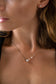 The Toi Et Moi Yellow Gold Cultured Diamond Necklace