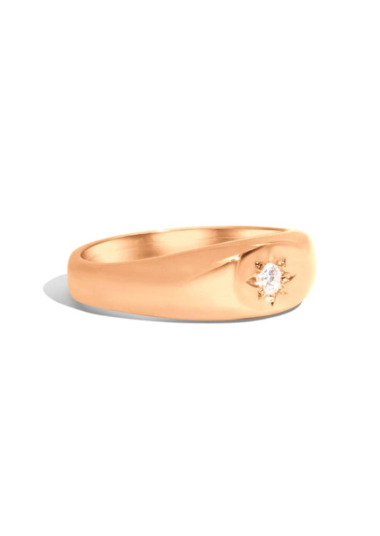 The Astra Rose Gold Signet Ring - Molten Store