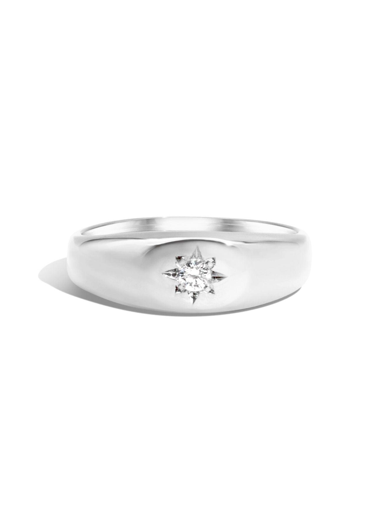 The Astra White Gold Signet Ring