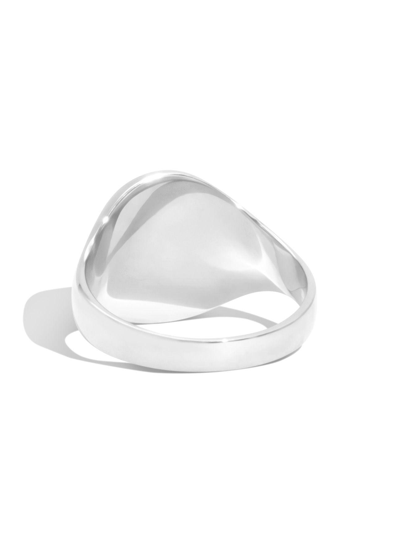 The Eclipse White Gold Signet Ring - Molten Store