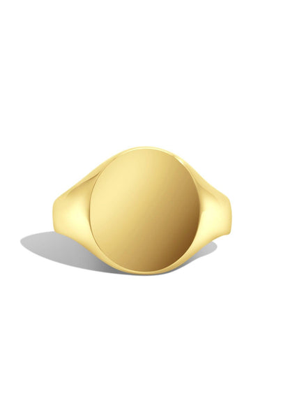 The Eclipse Yellow Gold Signet Ring - Molten Store