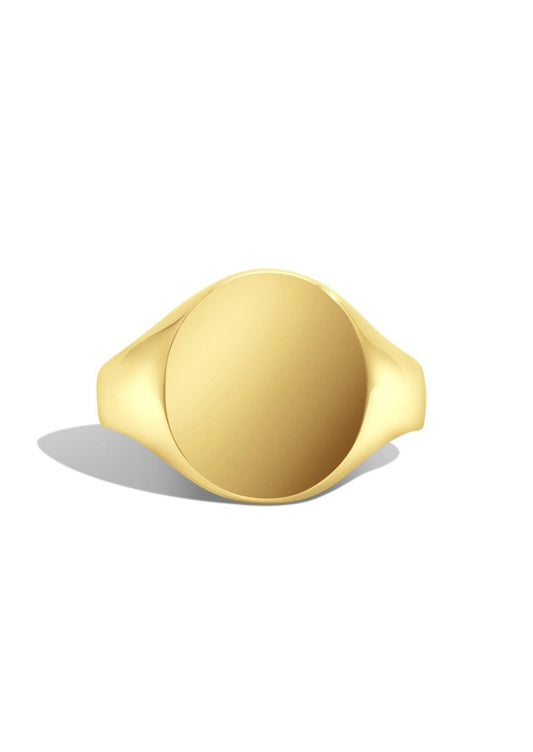 The Eclipse Yellow Gold Signet Ring