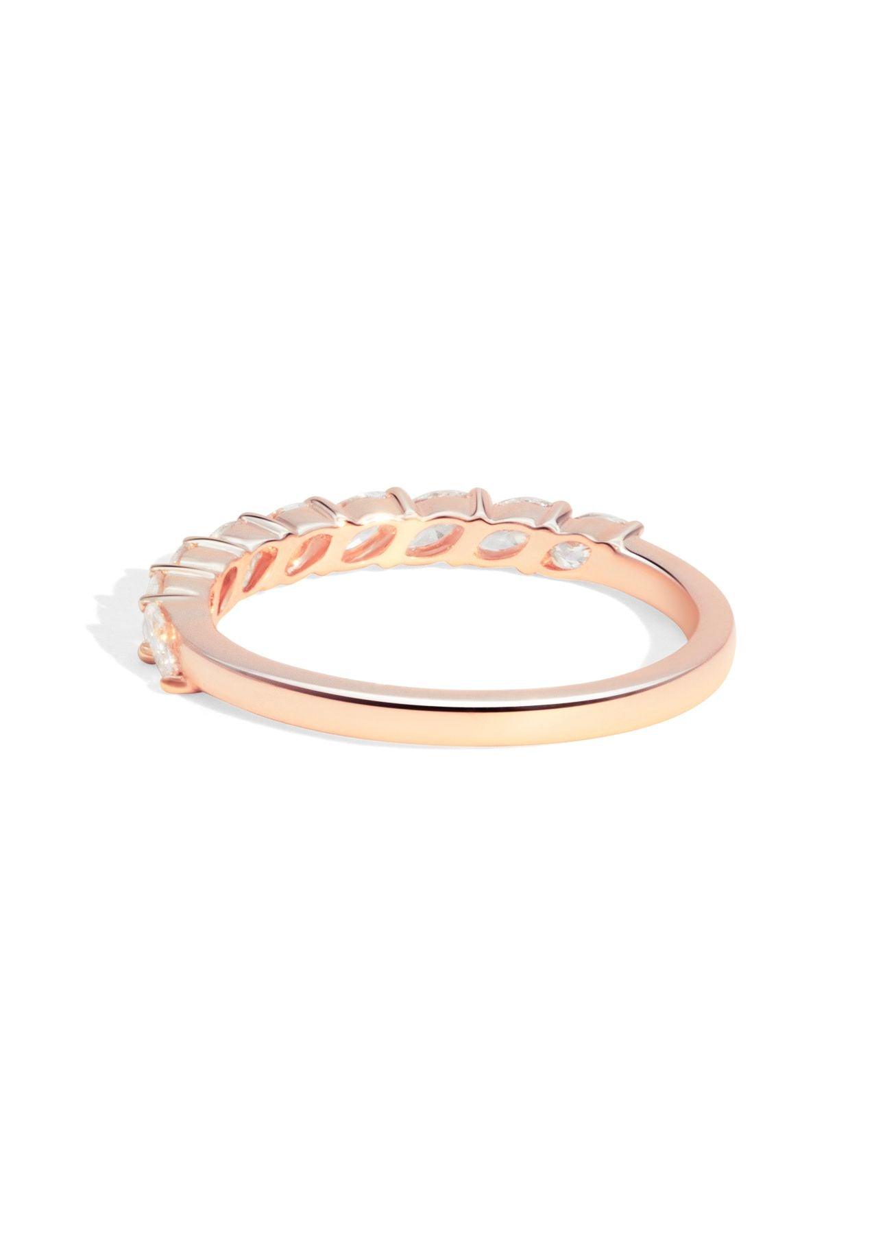 The Muse Rose Gold Diamond Band - Molten Store