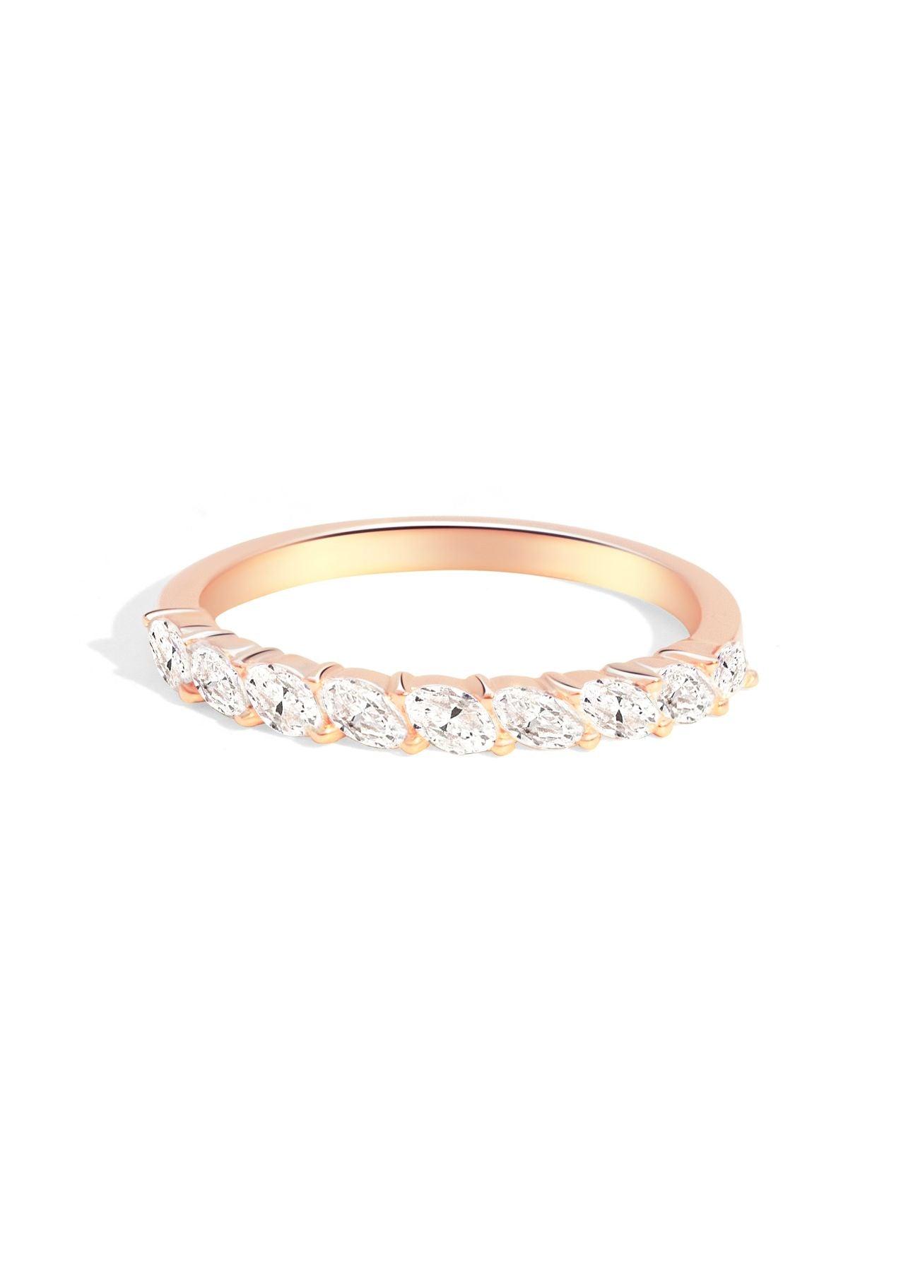 The Muse Rose Gold Diamond Band