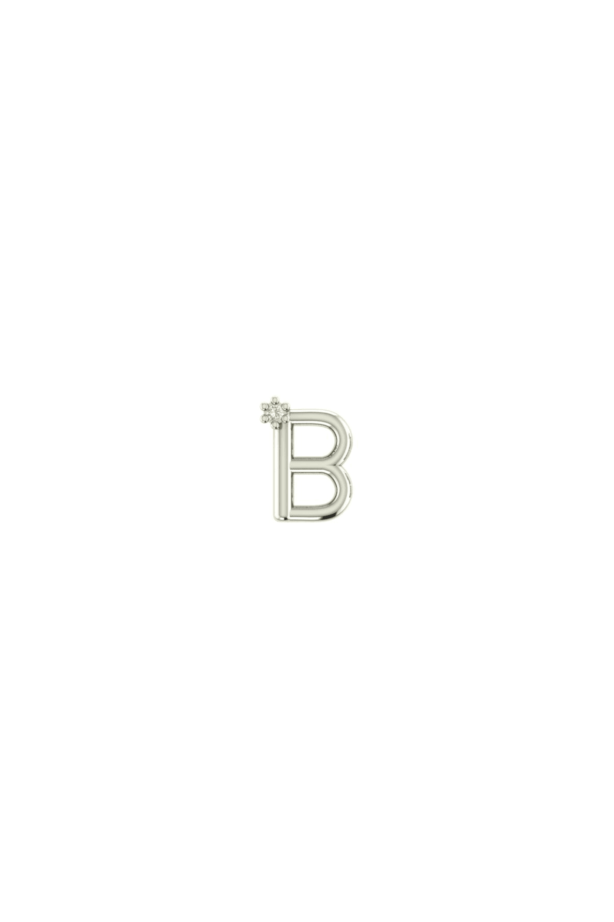 The Letter Cultured Diamond 10ct Solid Gold Stud Earring (Single) - Molten Store