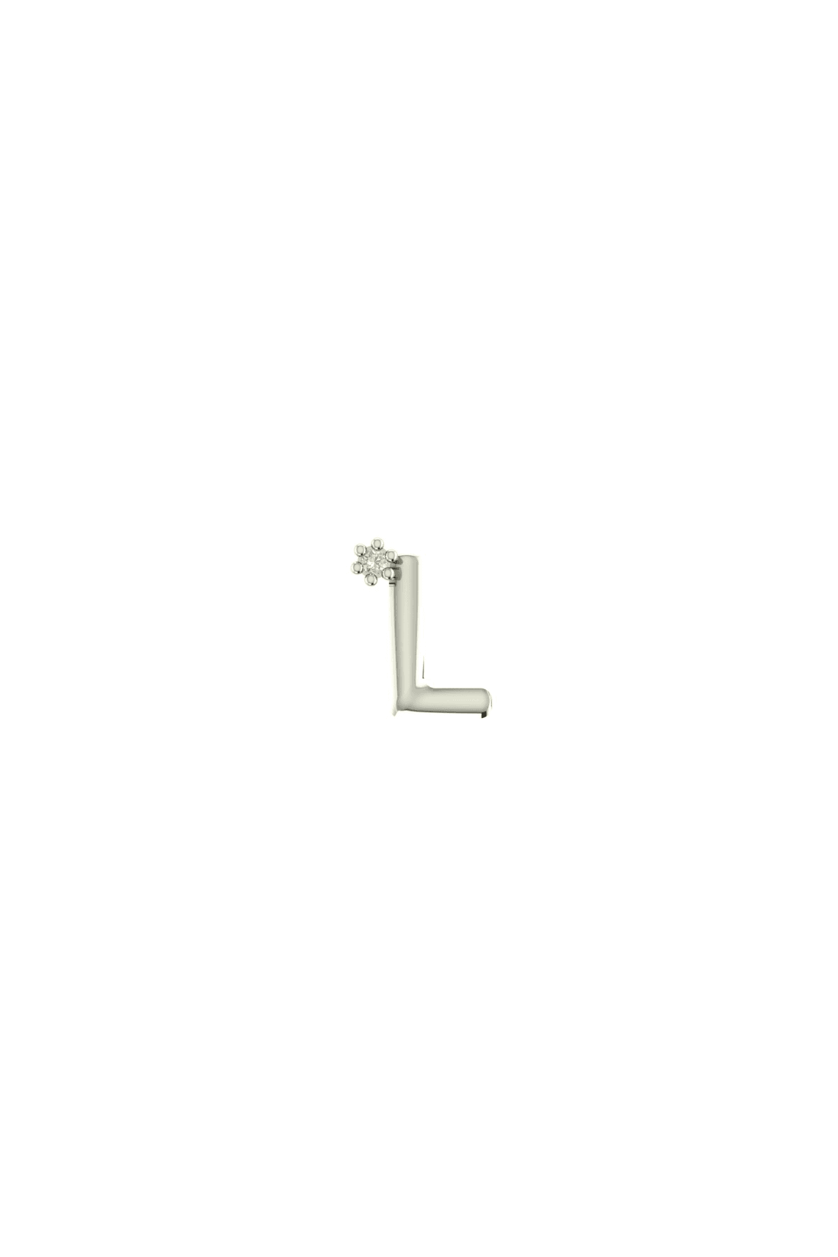 The Letter Cultured Diamond 10ct Solid Gold Stud Earring (Single) - Molten Store