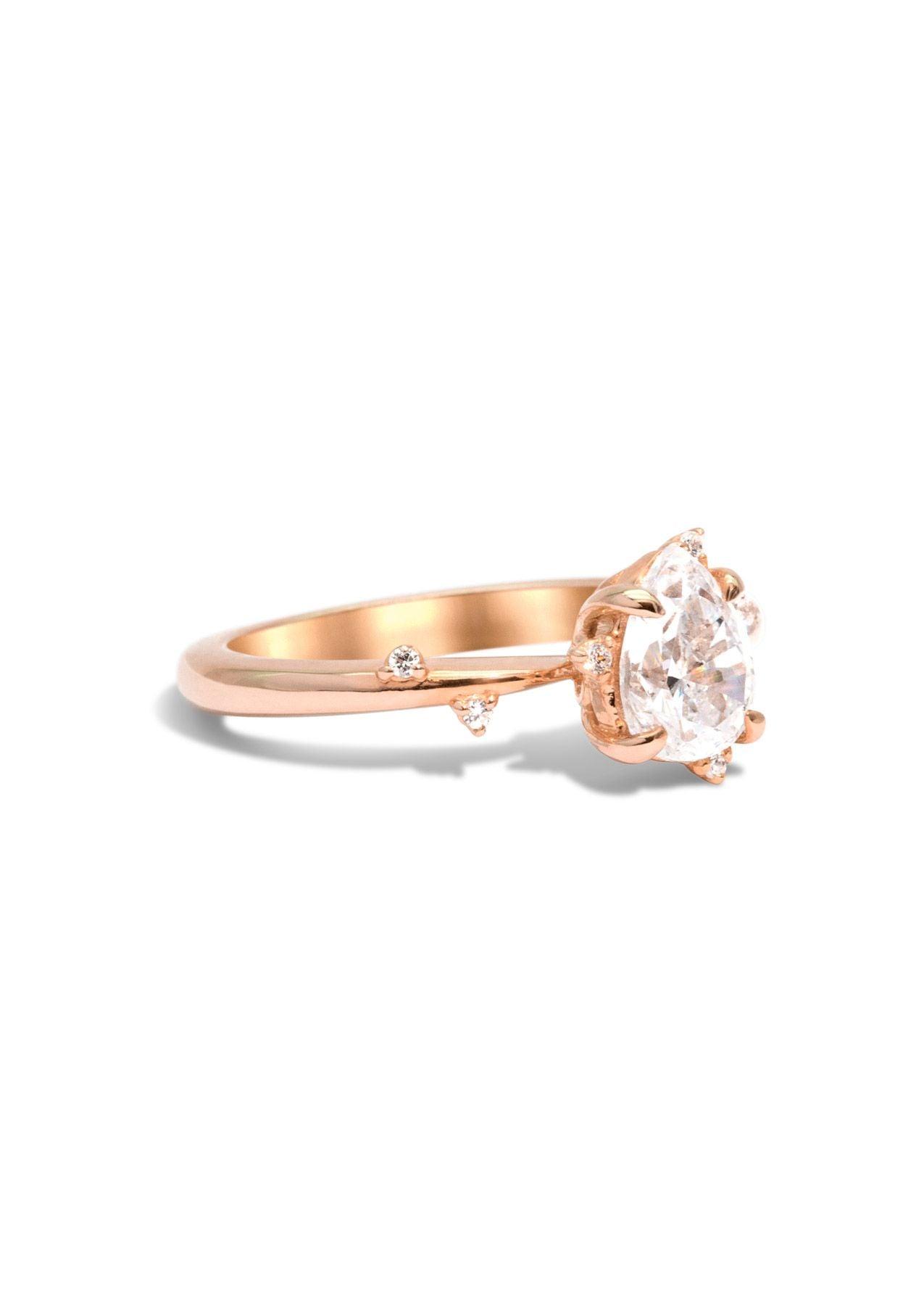 The Juniper Rose Gold Cultured Diamond Ring - Molten Store