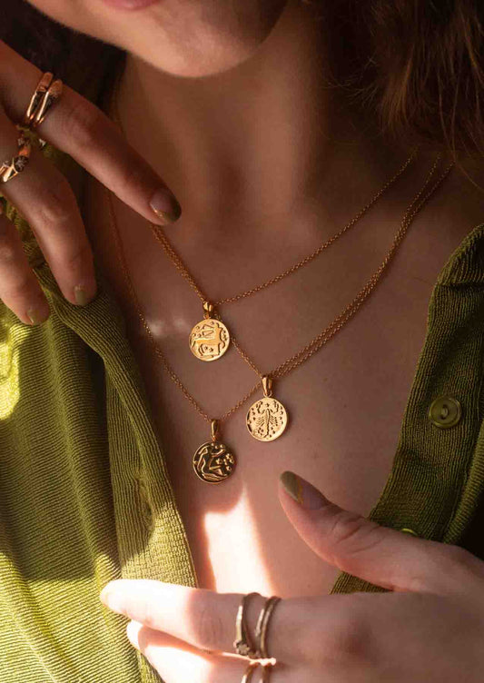 The Gold Taurus Zodiac Necklace