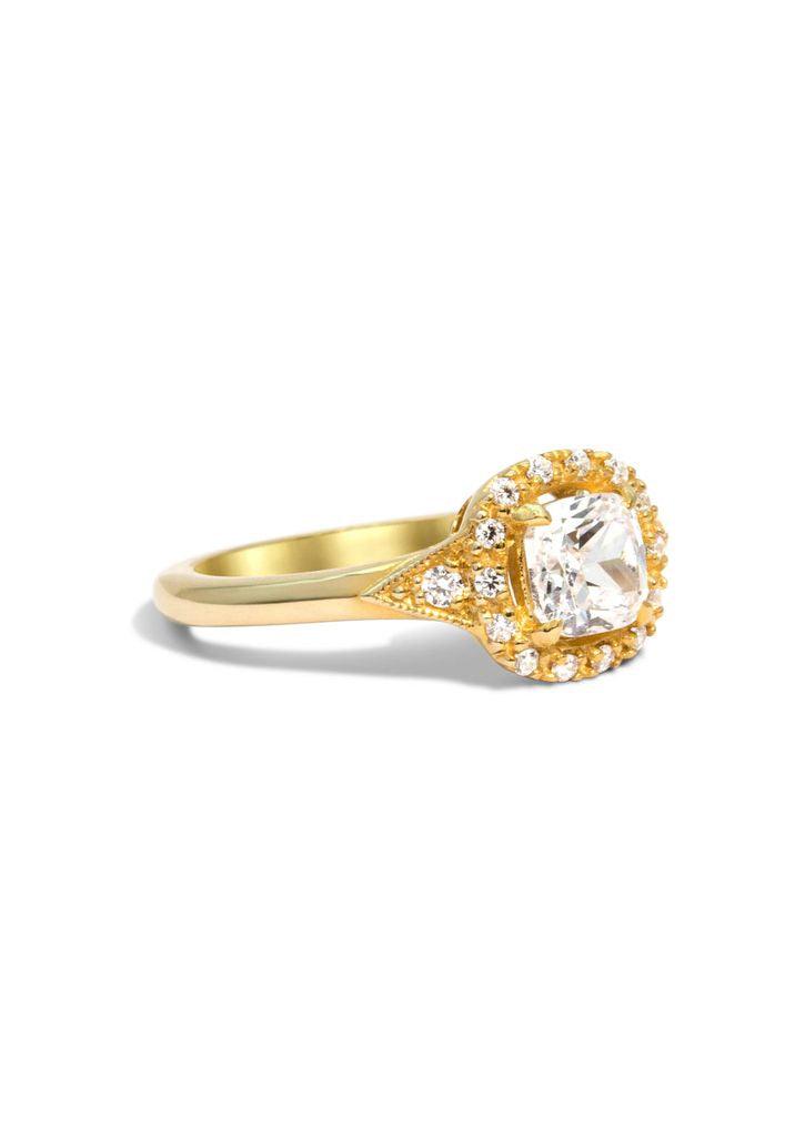 The Eliza Yellow Gold Cultured Diamond Ring