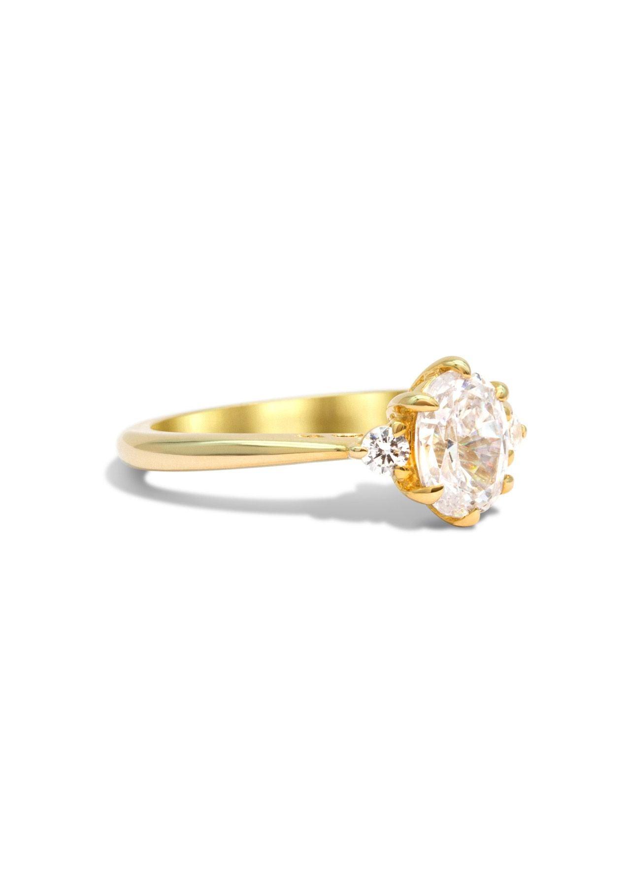 The Esme Yellow Gold Cultured Diamond Ring - Molten Store