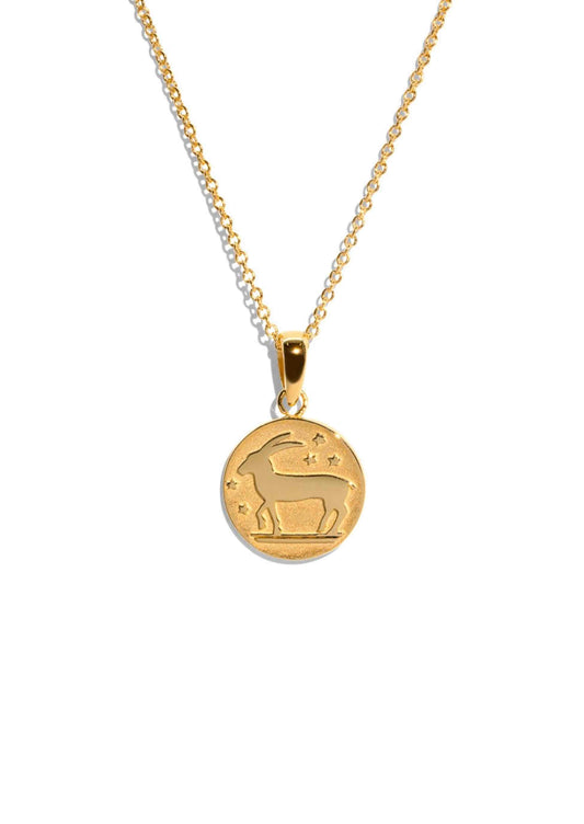 The Gold Capricorn Zodiac Necklace
