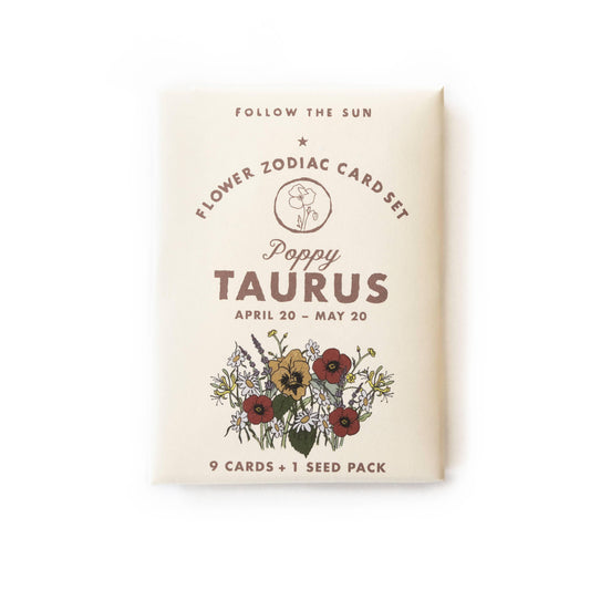 Flower Zodiac Sticker Card Set - Taurus - Molten Store