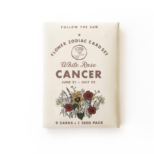 Flower Zodiac Sticker Card Set - Cancer - Molten Store