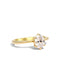 The Florence Yellow Gold Cultured Diamond Ring