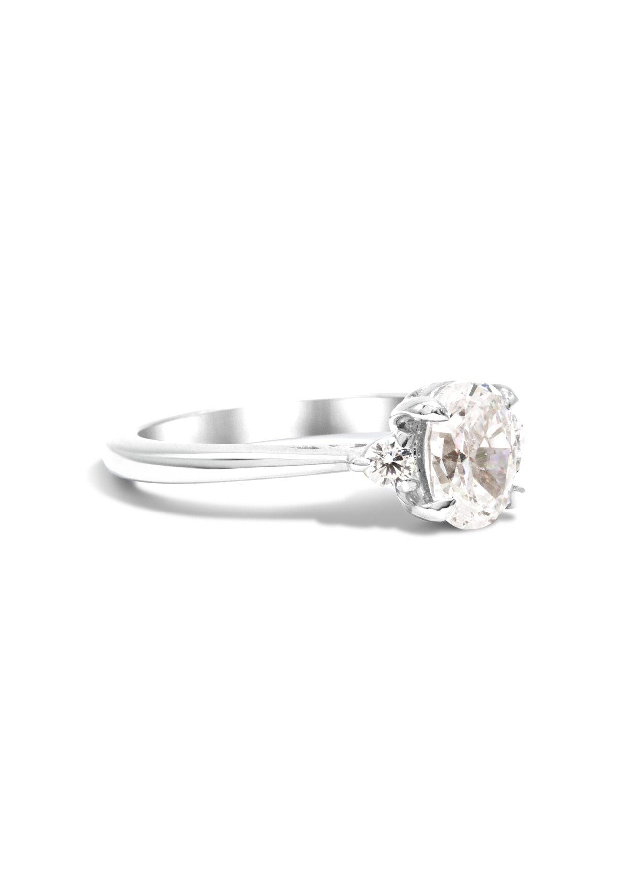 The Ada White Gold Cultured Diamond Ring