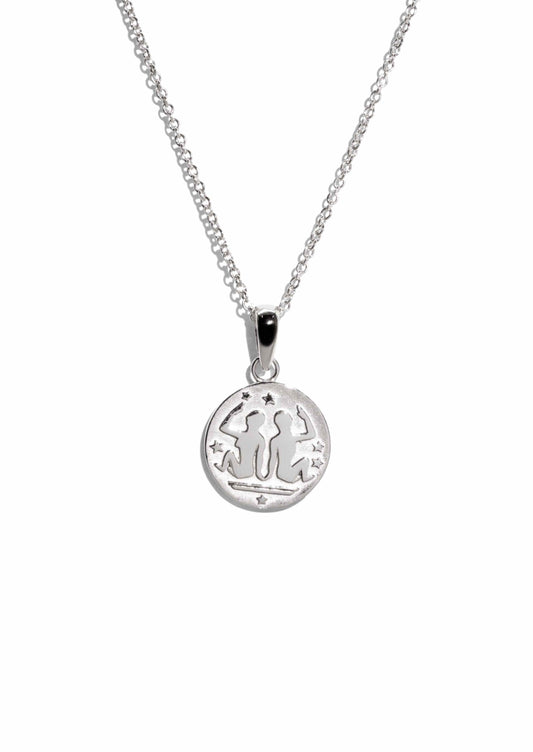 The Silver Gemini Zodiac Necklace