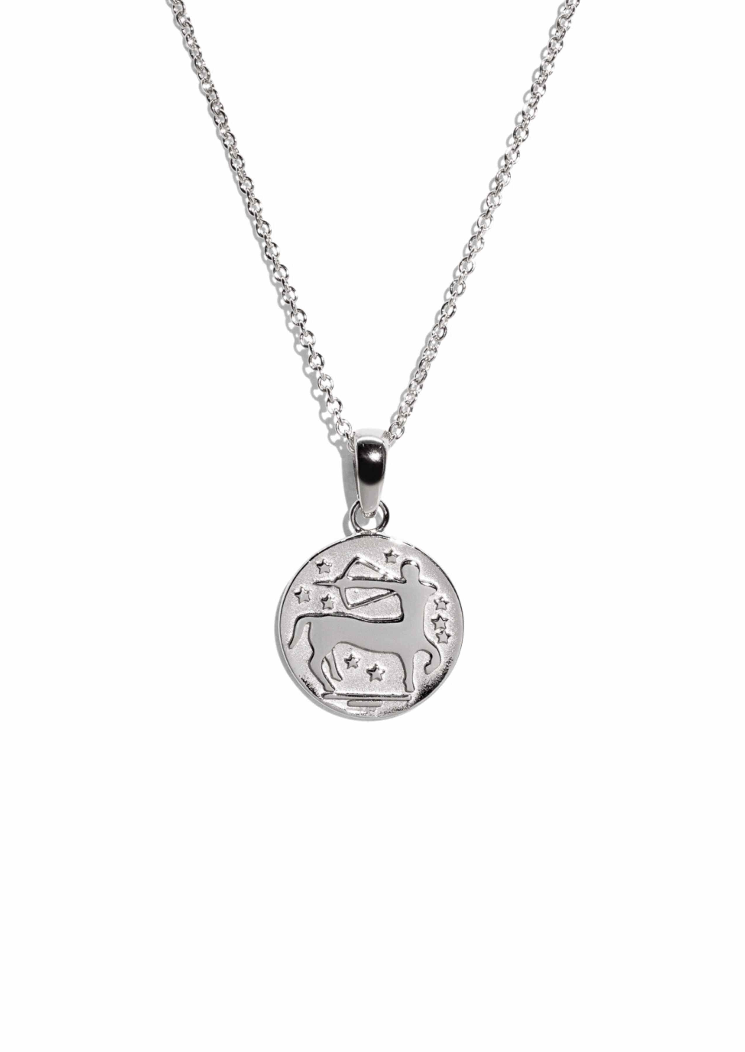The Sagittarius Zodiac Silver Necklace