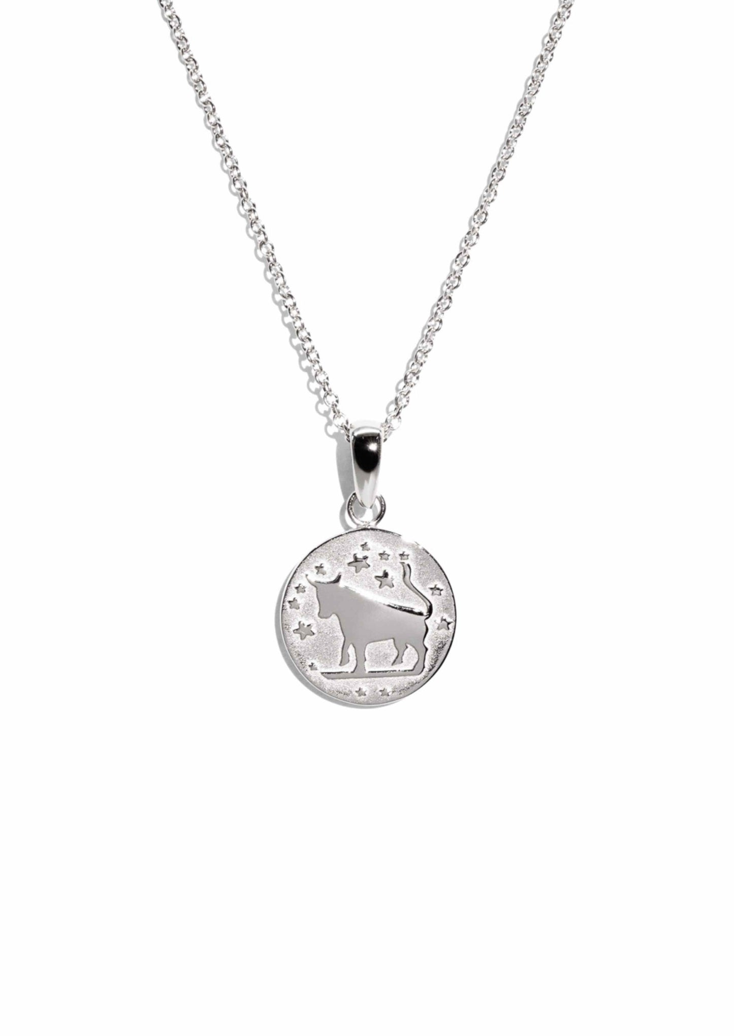 The Silver Taurus Zodiac Necklace
