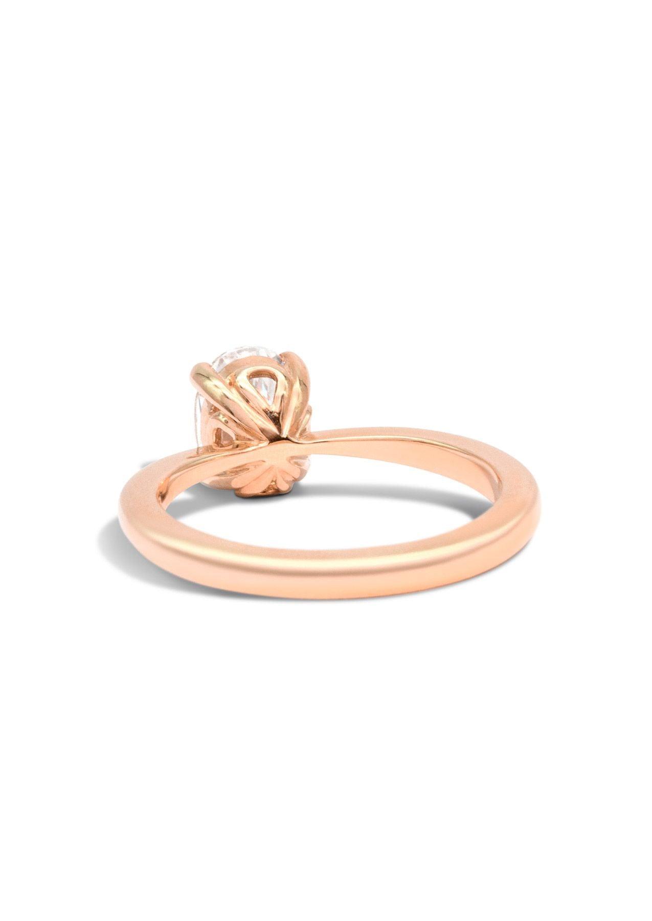 The June Rose Gold Cultured Diamond Ring - Molten Store