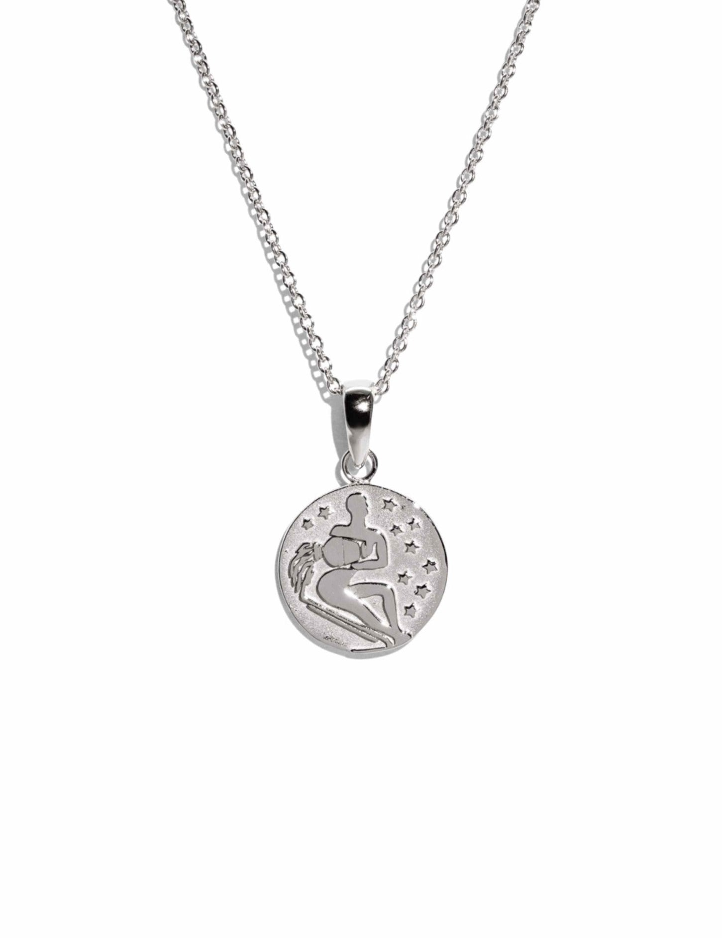The Aquarius Zodiac Silver Necklace - Molten Store