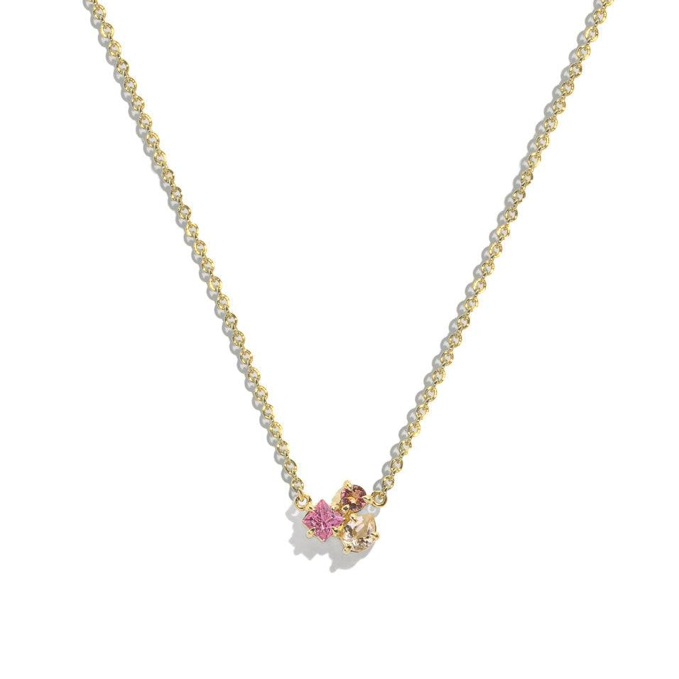The Bellerose Necklace with Sapphire & Morganite - Molten Store