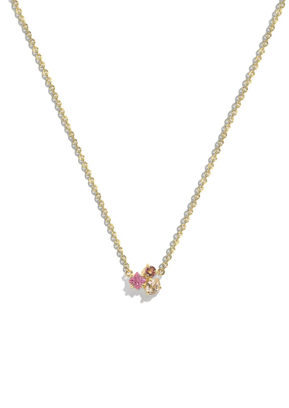 The Bellerose Necklace with Sapphire & Morganite - Molten Store