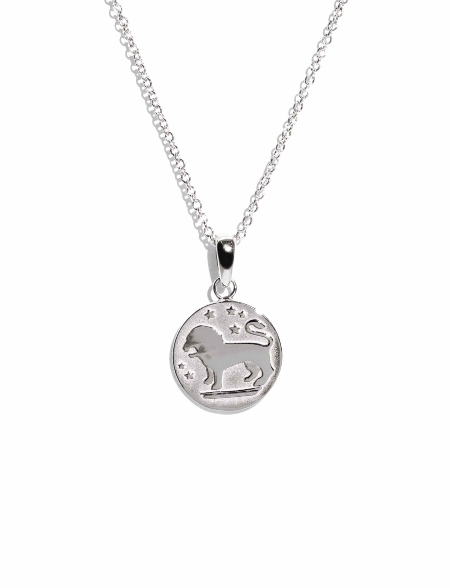 The Leo Zodiac Silver Necklace - Molten Store