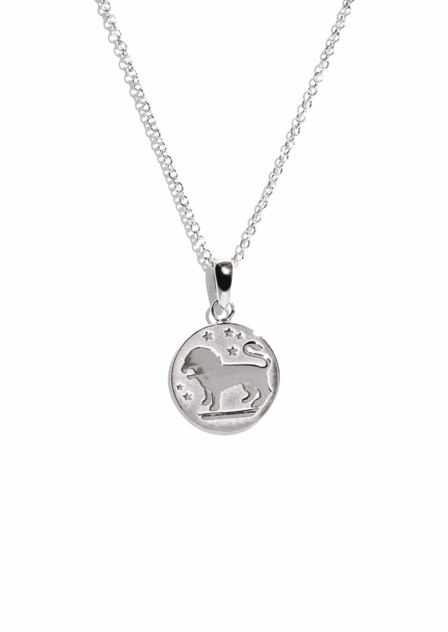 The Leo Zodiac Silver Necklace - Molten Store