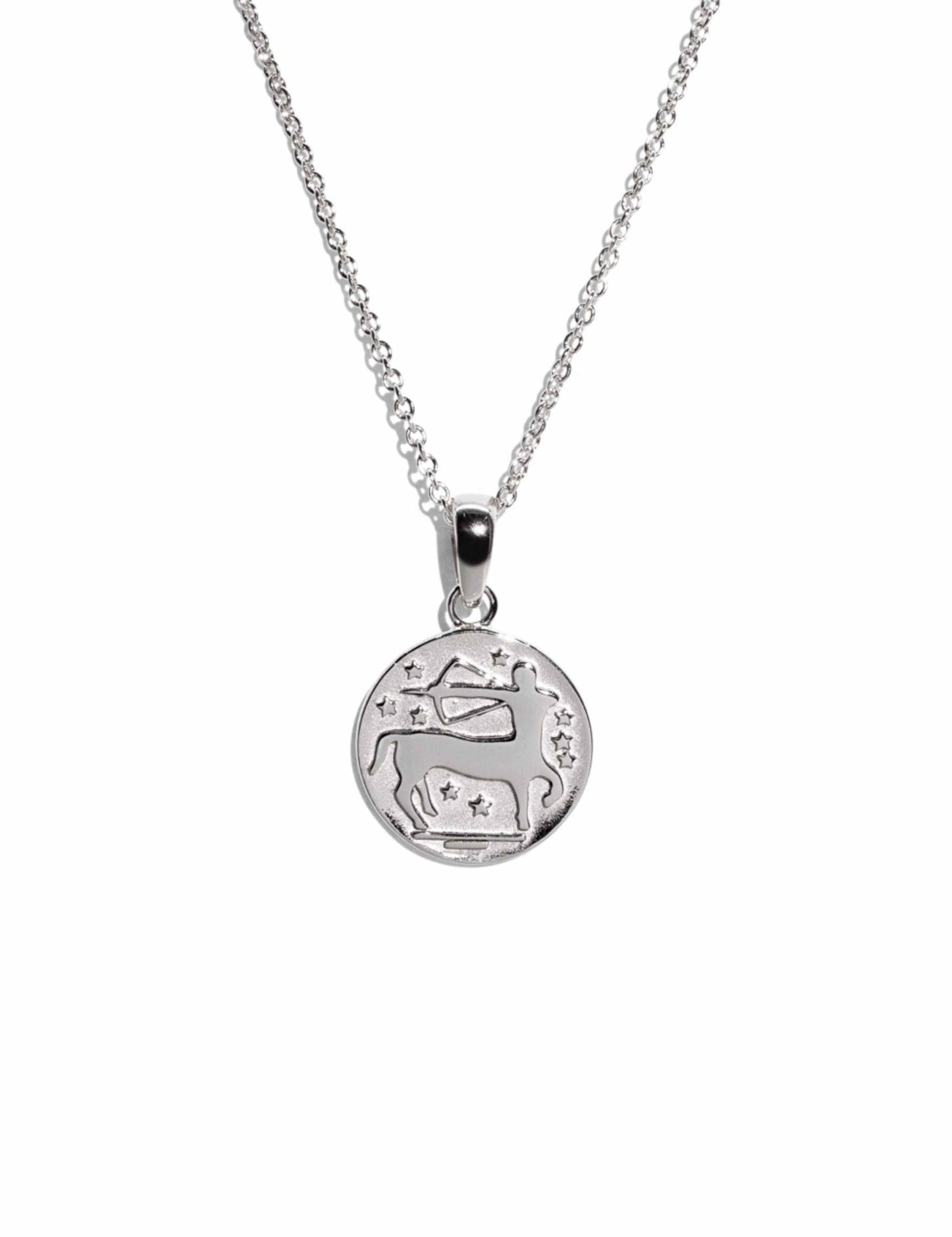 The Sagittarius Zodiac Silver Necklace - Molten Store