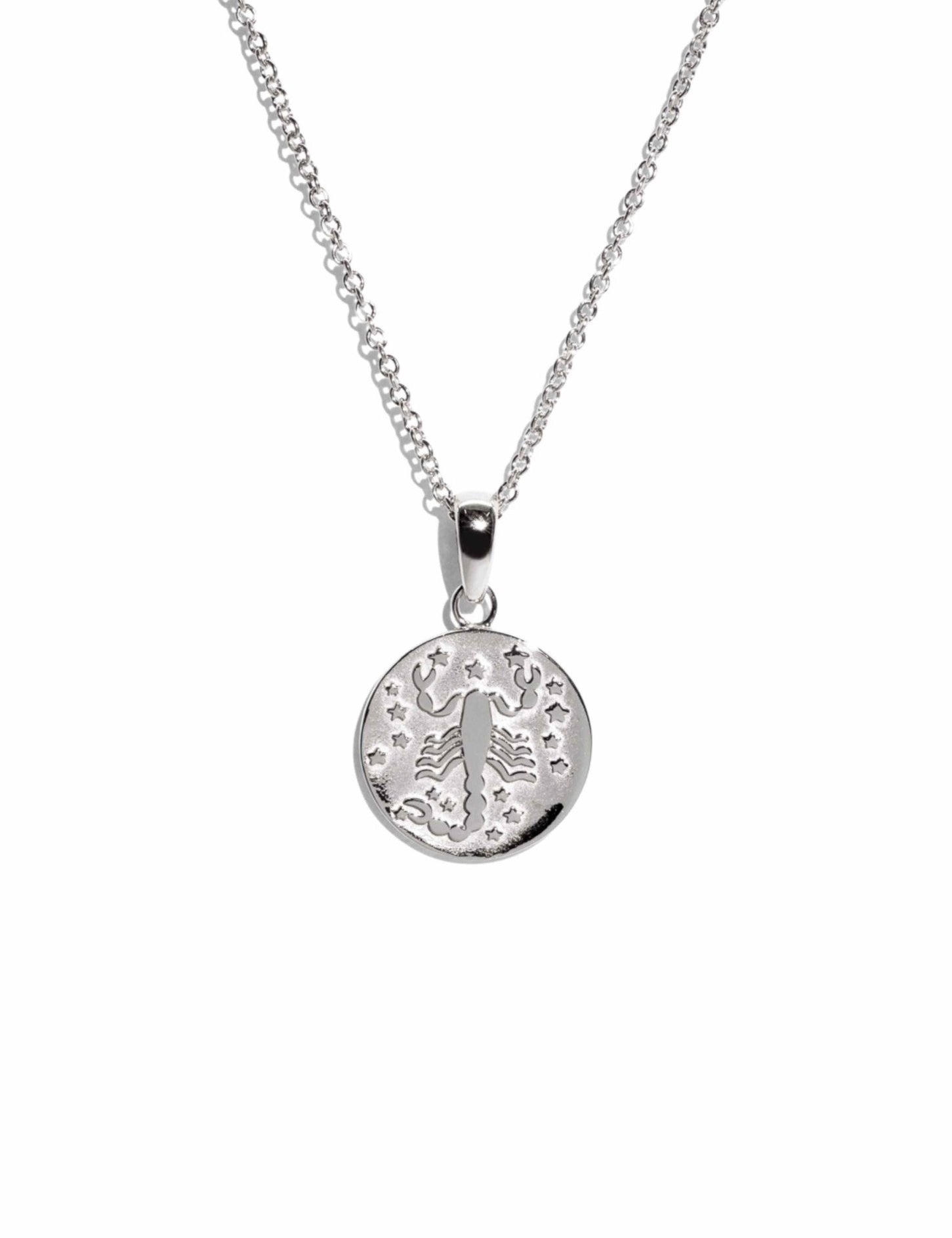 The Scorpio Zodiac Silver Necklace - Molten Store