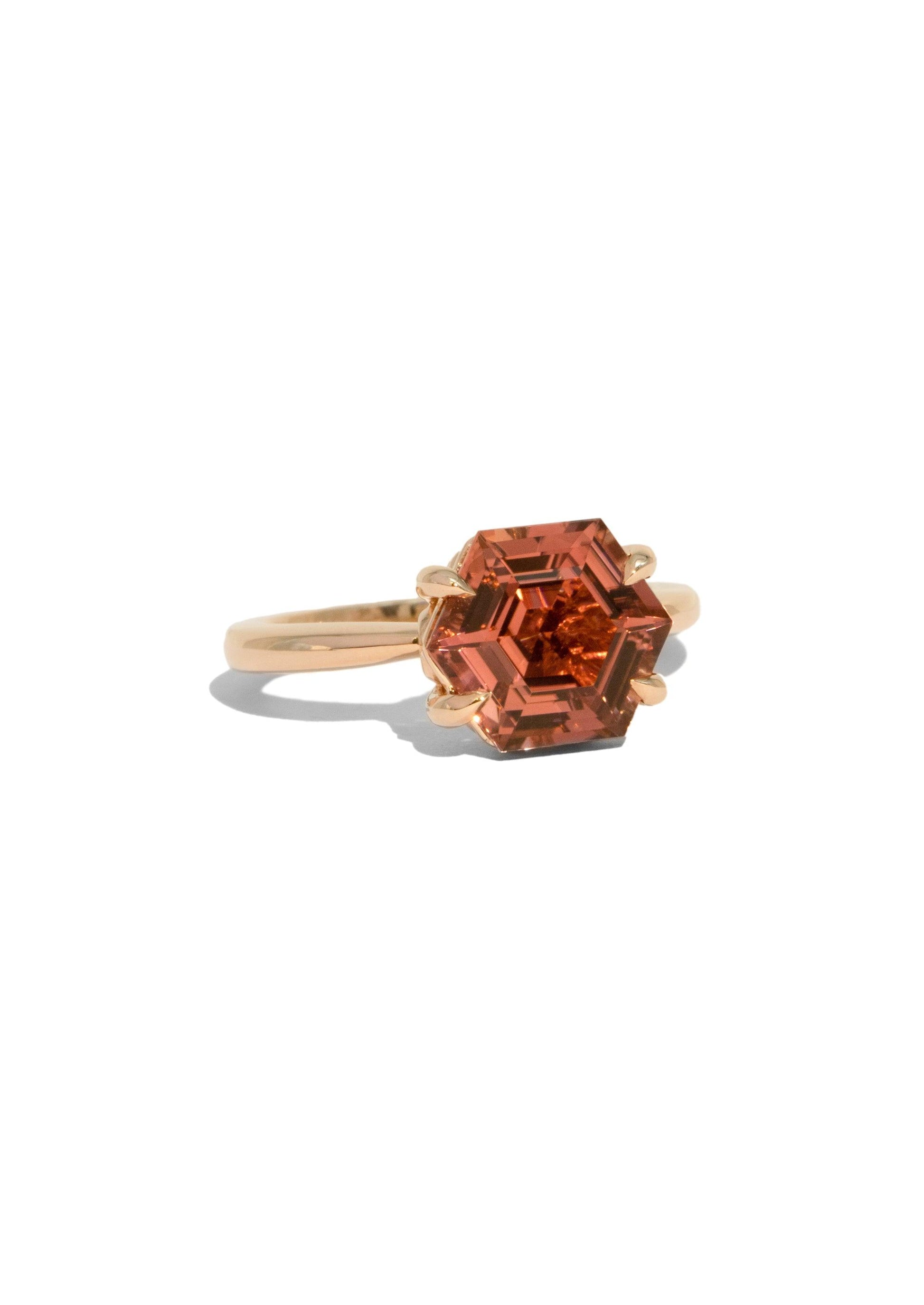 The June Ring with 3.25ct Hexagon Tourmaline - Molten Store