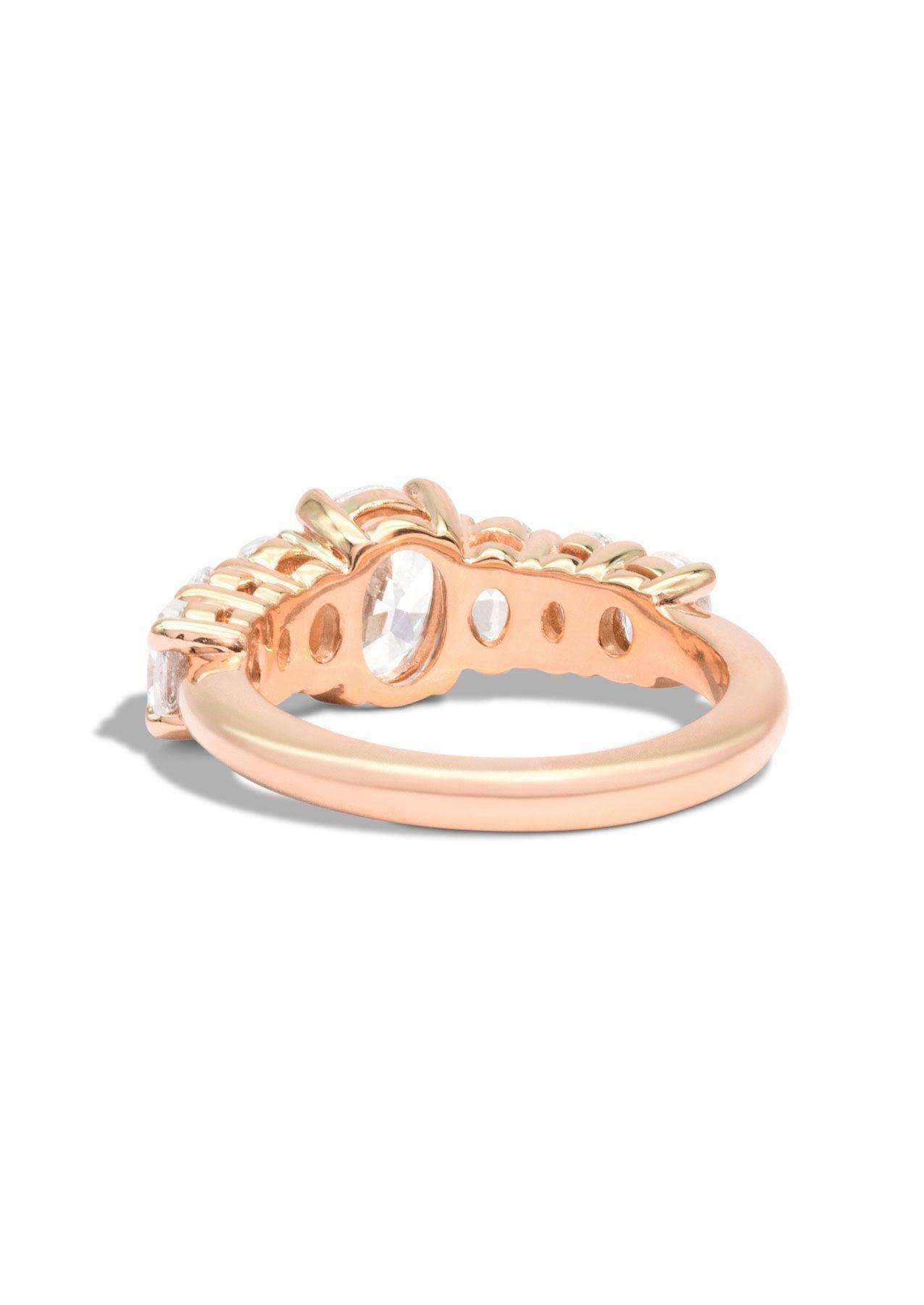 The Oval Banks Rose Gold Cultured Diamond Ring - Molten Store