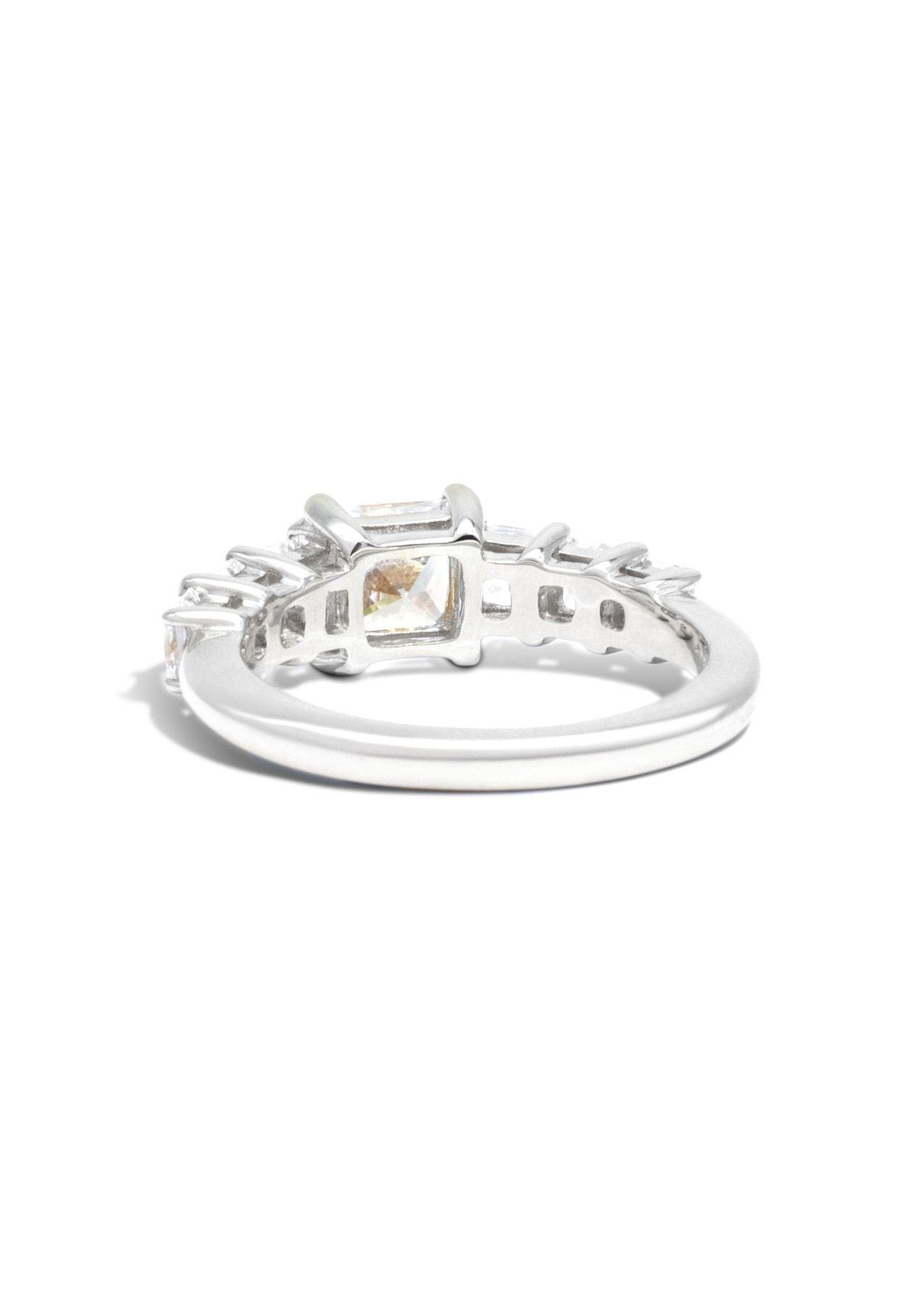 The Princess Banks White Gold Cultured Diamond Ring